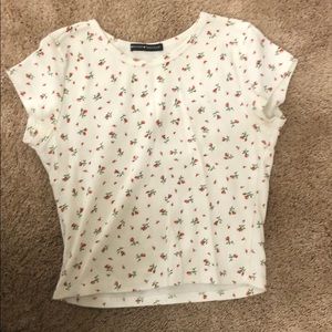 white floral t-shirt